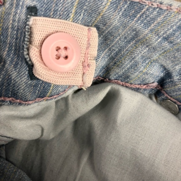 Levis Denim Stripes Jeans Short Size 14 - Picture 4 of 8